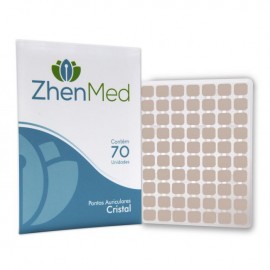 Ponto Cristal p/ Auriculoterapia c/ 70un Zhen Med micropore quadrado