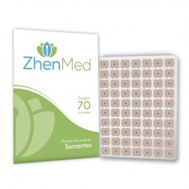 Ponto Semente p/ Auriculoterapia c/ 70un Zhen Med micropore quadrado