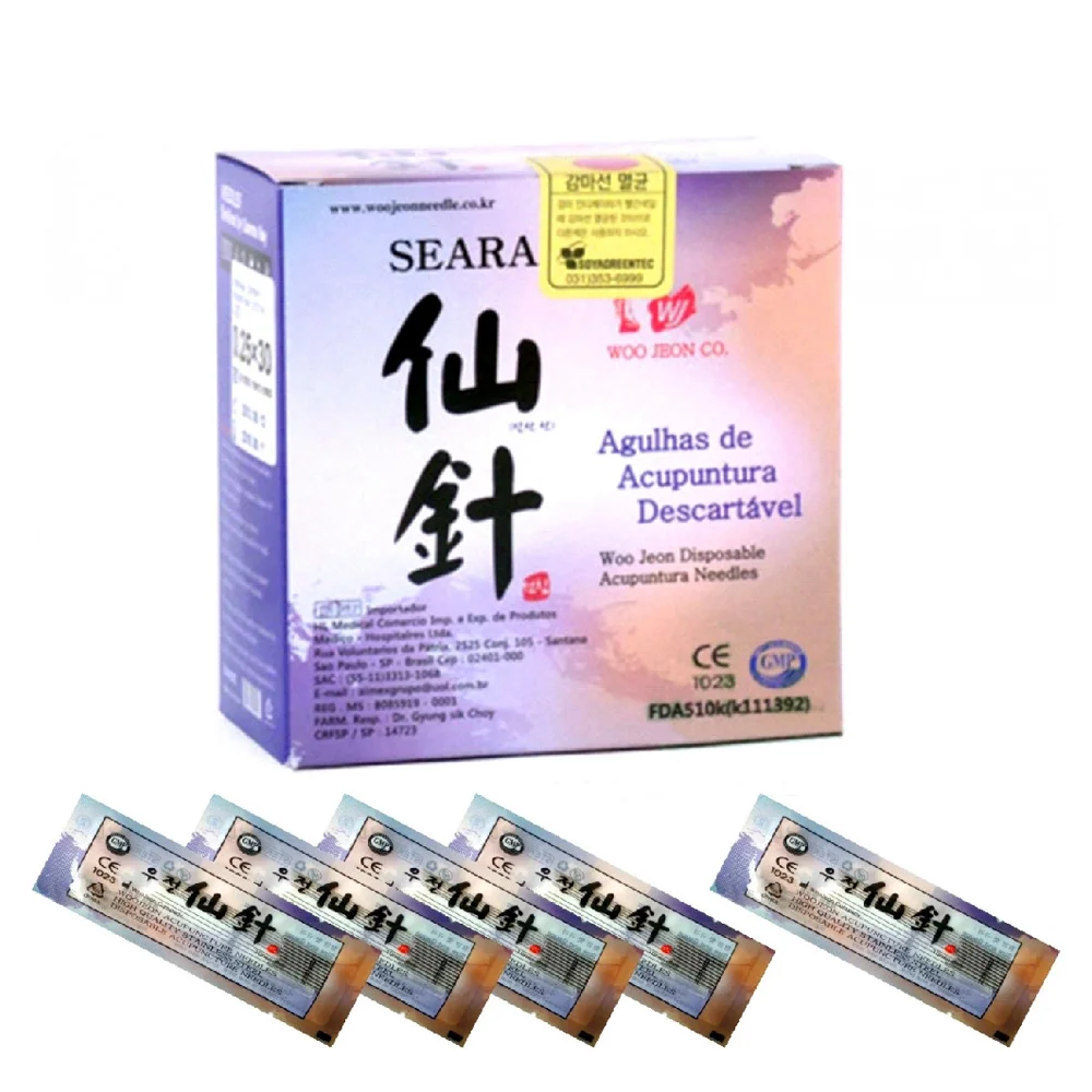 Agulha Sistêmica Coreana Woo Jeon Seara c/ 100 unidades